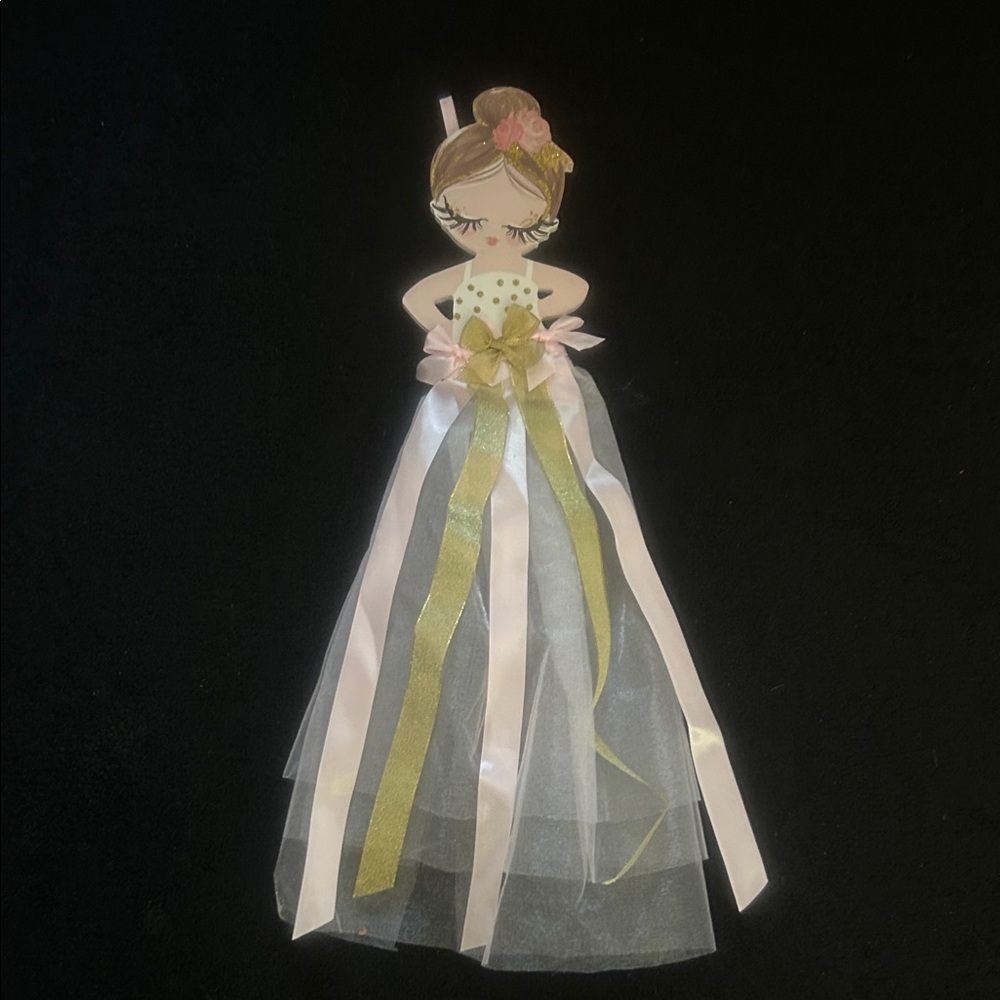 Elegant Kids Dress with Gold and White Accents